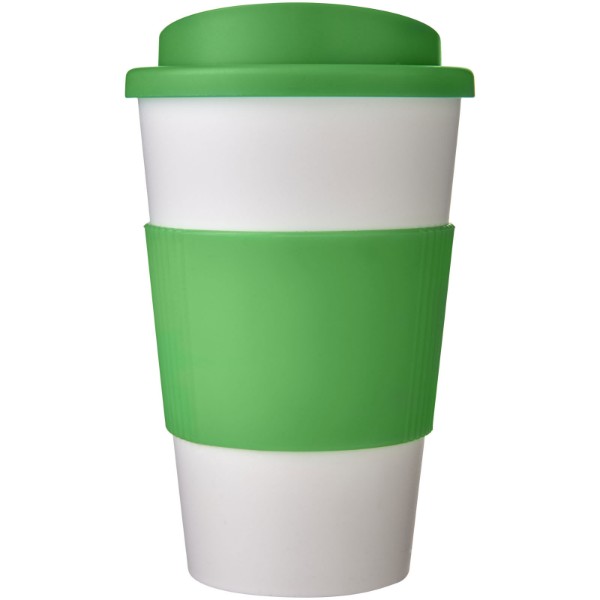 Tazza termica Americano® da 350 ml con grip - Bianco / Verde