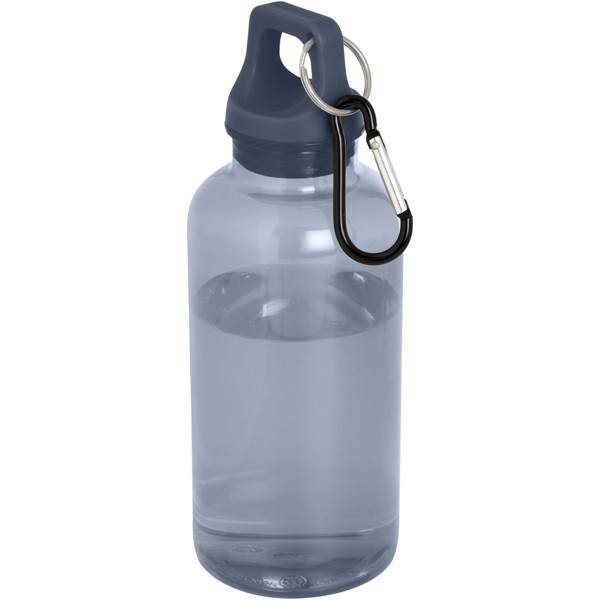 Bouteille d'eau Oregon de 400 ml en plastique recyclé avec mousqueton - Bleu hale