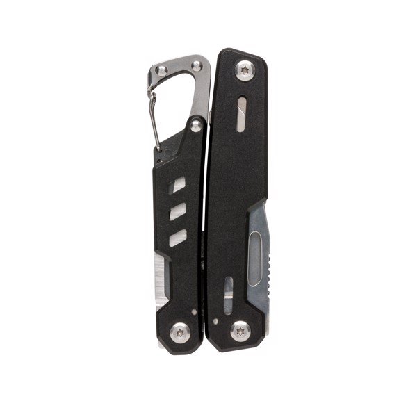 Solid Multitool mit Karabiner - Schwarz