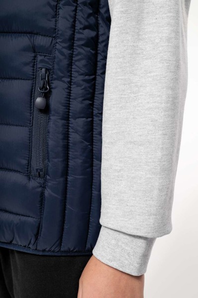Kid's Hooded Bodywarmer - Black / 12/14