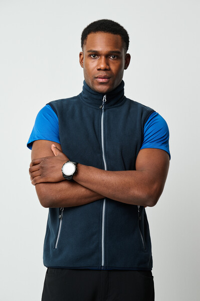 Printer Sideflip Fleece Vest Metalgrey XXL