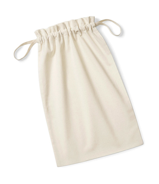 Organic Cotton Drawcord Bag - Black / L