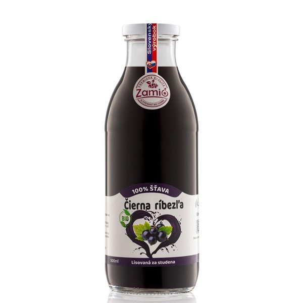 BIO 100% šťava ČIERNA RÍBEZĽA 500ml