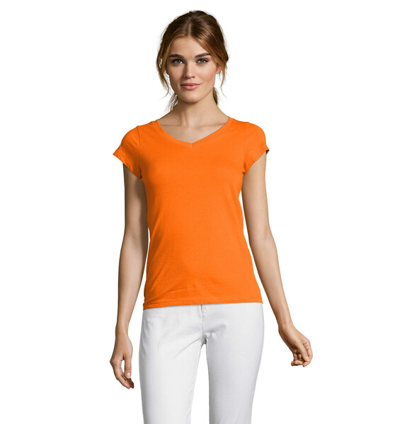 MOON T-SHIRT SENHORA 150g - LaranjaS