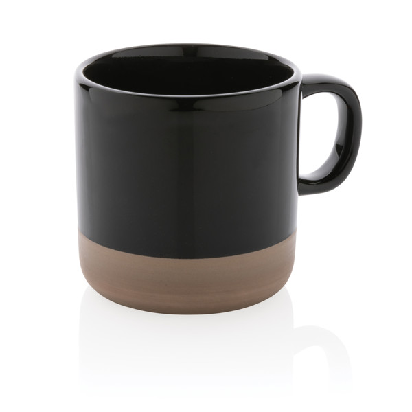 Glazed ceramic mug 300ml - Black