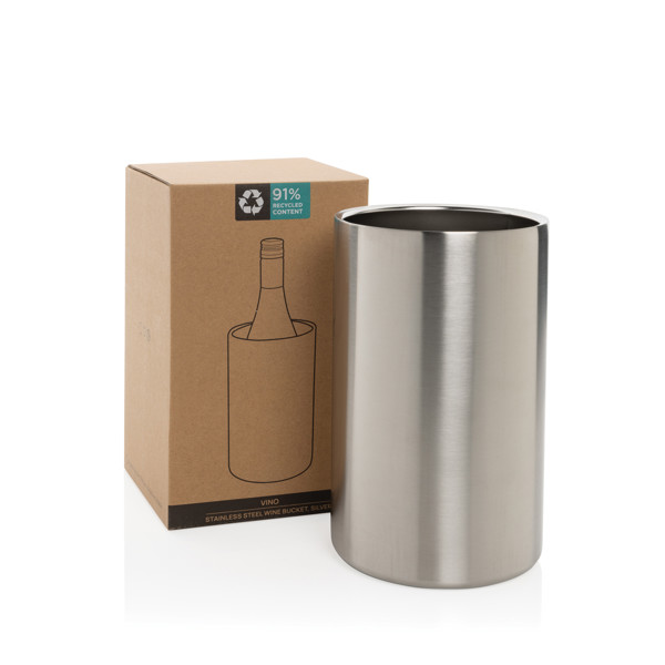 Vino vedro za vino iz recikliranega nerjavečega jekla, Ø120 mm - Silver