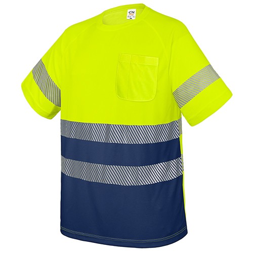 T-SHIRT WITH POCKET AND ELASTIC REFLECTIVE BANDS "QVO"
