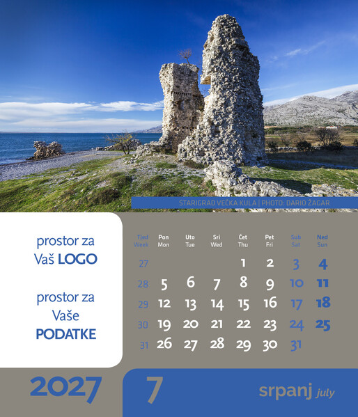 Stolni CD kalendar – Ljepote hrvatske