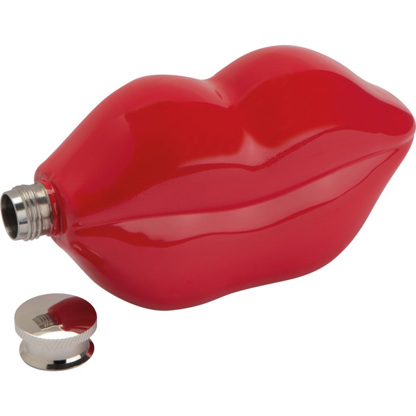 JOANNA Ajak formájú flaska, 178 ml - Red