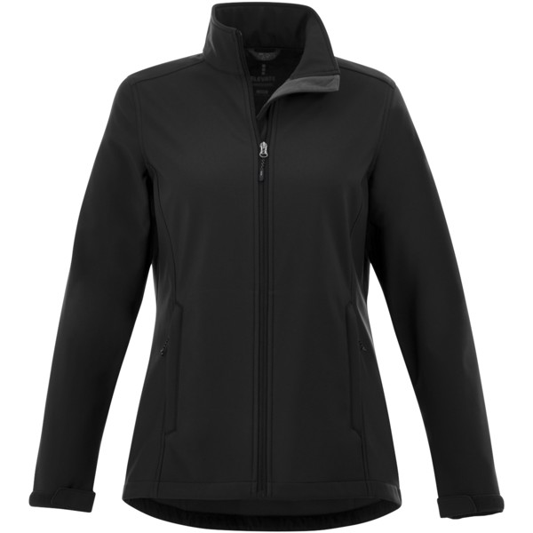 Maxson softshell dame jakke - Ensfarvet Sort / S