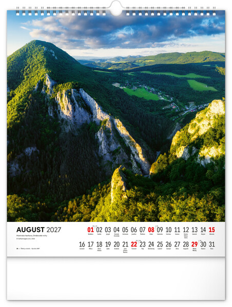 Notique Nástenný Kalendár Čarokrásne Slovensko 2027, 30 x 34 cm