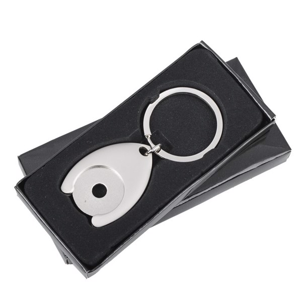 Disc token metal keyring