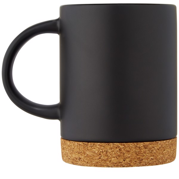 Neiva 425 ml ceramic mug with cork base - Black