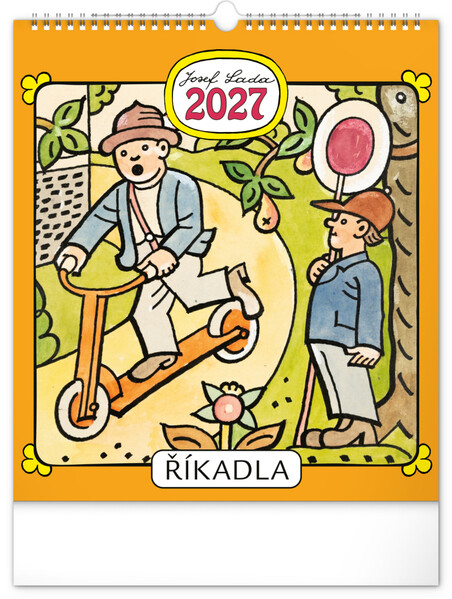 Notique Nástěnný Kalendář Josef Lada – Říkadla 2027, 30 x 34 cm