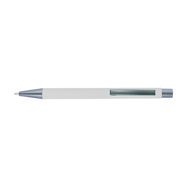 Stylo Emmett | Finition caoutchoutée - blanc