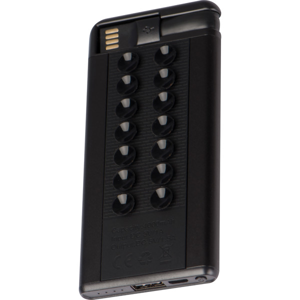 4.000 mAh Powerbank with suction cups - Black