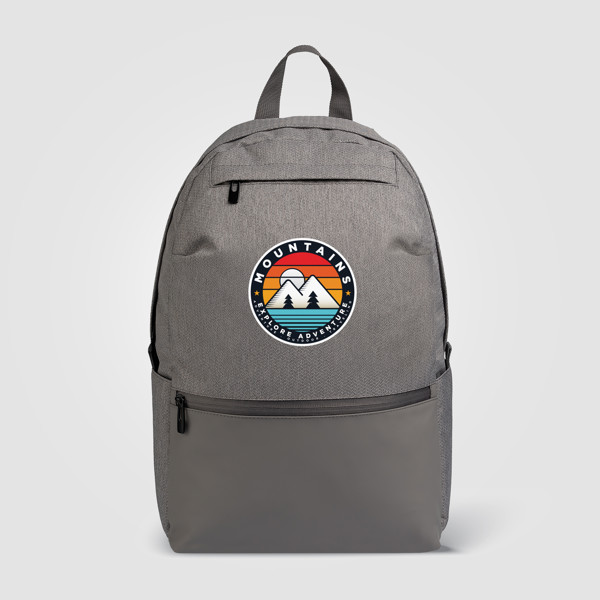 City Pack -  600D rPET Sac à dos pour navetteur - Gris / Sérigraphie