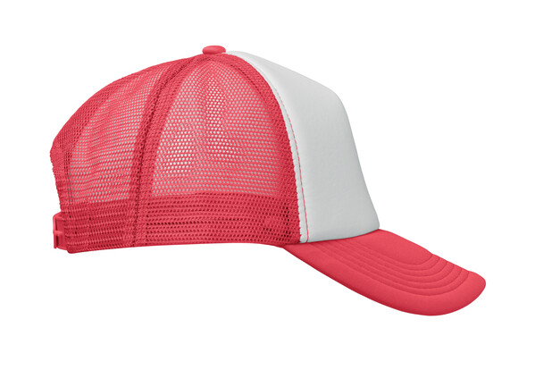 CZAPKA TRUCKER Z 5 PANELAMI Bubble - Biały / Czerwony