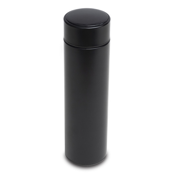 420 ml Falco thermal mug with thermometer - Black