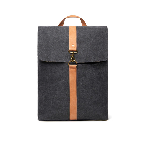 Vinga Bosler backpack recycled canvas, 17 inch laptop - Black