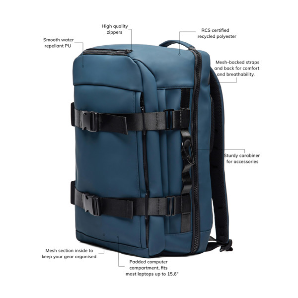 VINGA Sac à dos explorateur RCS Baltimore - Bleu Marine