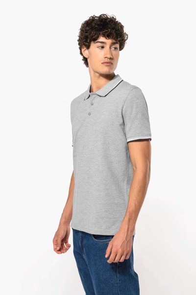 Muška polo majica kratkih rukava - Bijela / Siva / Plava / XL