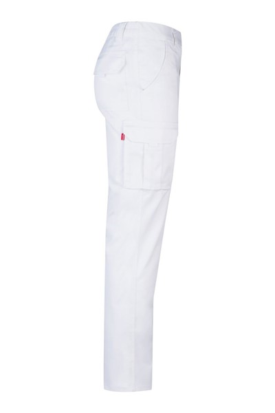 Calças de Trabalho Elásticas com Multi-bolsos - Branco 