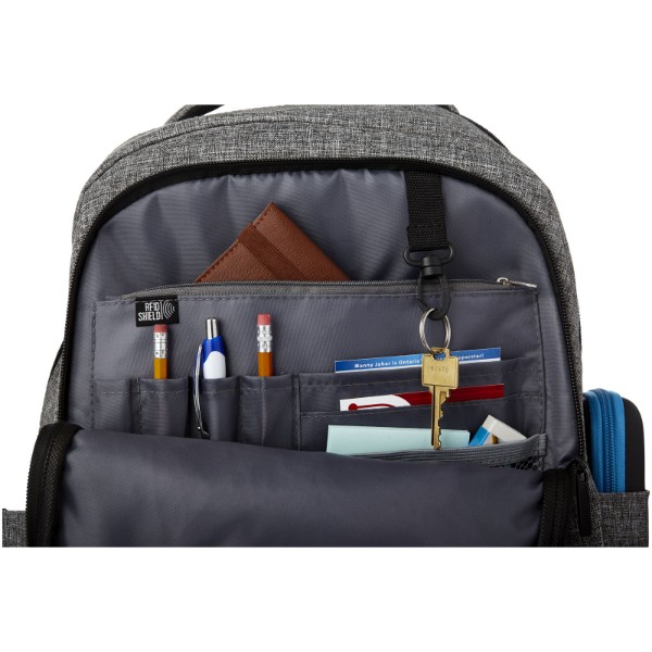 Zaino porta computer da 15" con RFID Vault - 16L - Grigio melange / Nero