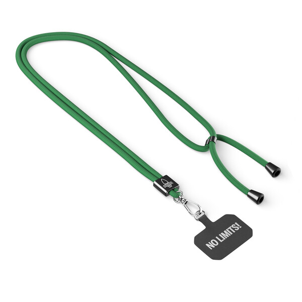 Crossbody, trendy 2-tone cord phone holder made of recycled polyester (rPET) - Classic Green / Black accessories
