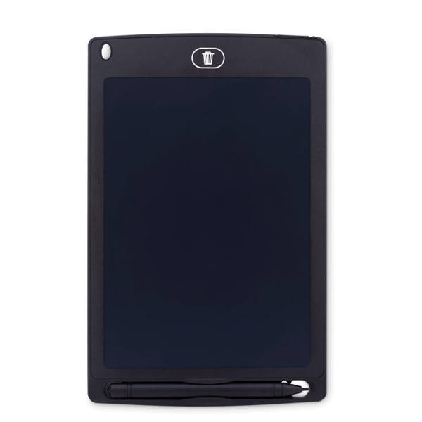 Blacklet LCD writing tablet 8.5 inch, stylus, ABS - Black