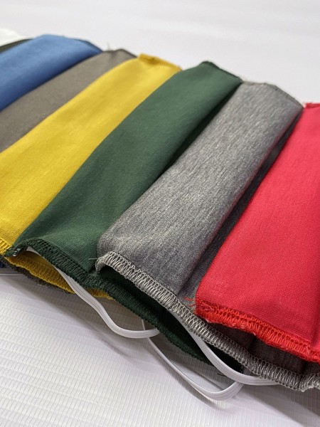 Mascherina pieghettata jersey colori assortiti