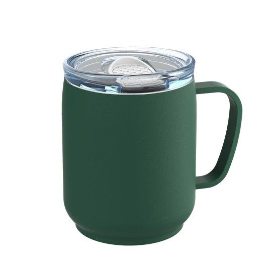 Thermo mug RETUMBLER-myNIZZA CERAMIC, Green - White