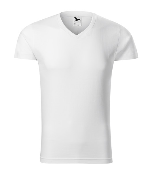 T-Shirt Men’S Malfini® Slim Fit V-Neck - White / XL