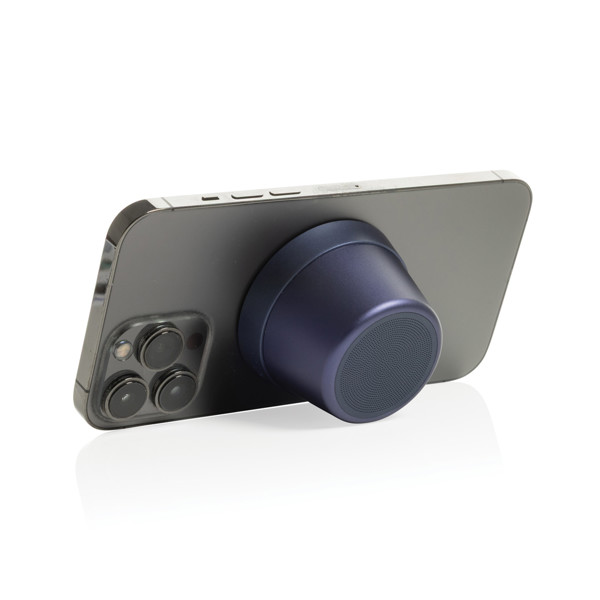 Enceinte magnétique 5W en aluminium recyclé RCS Nivio - Bleu