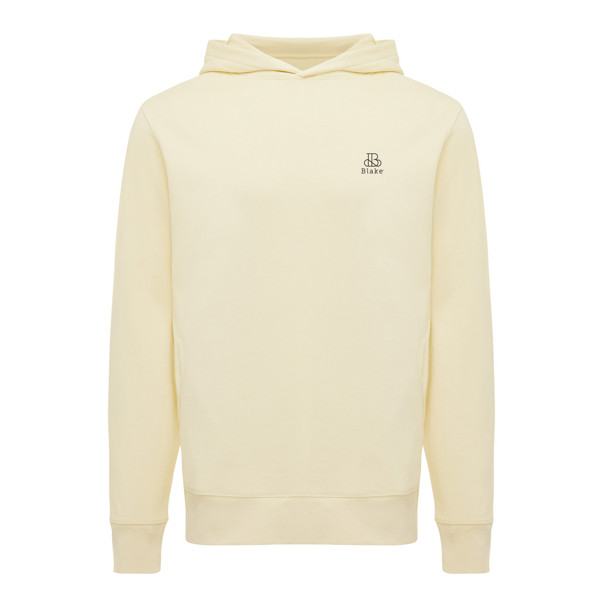 Mikina s kapucí a bočními kapsami Iqoniq Yengo z rec. bavlny - Cream Yellow / L