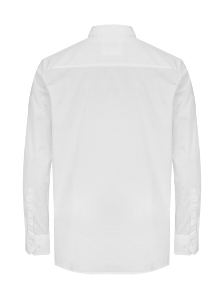 Cottover Gots Poplin comfort shirt white 46