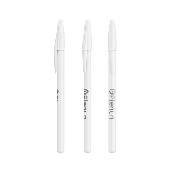 BIC® Style Ballpen - Blanc / Blanc / Encre Bleue