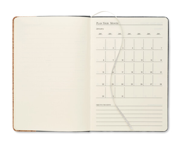 Notatnik korkowy A5 RPET Corkbook - Kamienny szary