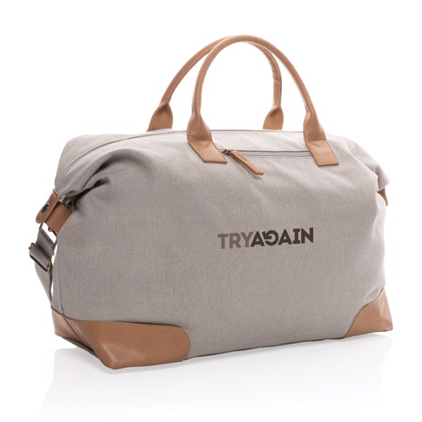 Impact vikend torba iz recikliranega platna 16oz, 40x46x19,5 cm - Siva