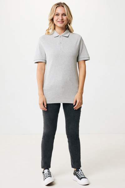 Polo en coton piqué et recyclé Iqoniq Yosemite - Heather Grey / XXL