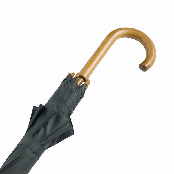 Automatic Wooden Stick Umbrella Boogie - Grey