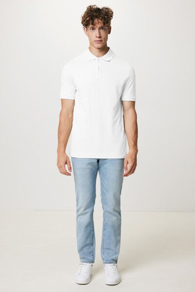 Polo tričko IQONIQ Yosemite z recykl. bavlny - Recycled White / XS
