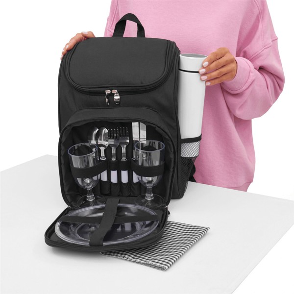 Picnic Backpack Outside For 2 Persons - Black