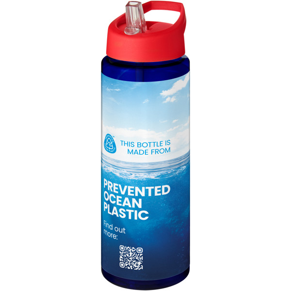 H2O Active® Eco Vibe 850 ml Sportflasche mit Ausgussdeckel - blau / rot