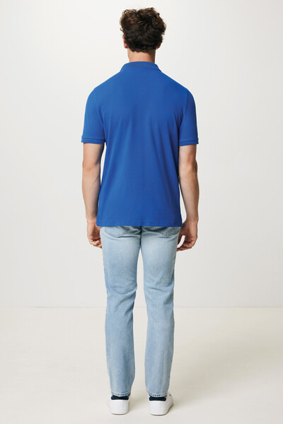 Polo en coton piqué et recyclé IQONIQ Yosemite - Bleu Royal / XXXL