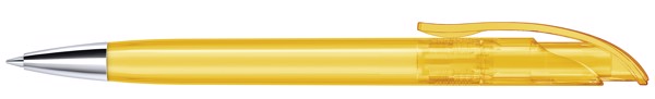 Senator® Challenger Clear Mt, Balpen Met Drukmechanisme Met Metalen Punt - Geel Bij Benadering PMS 7408