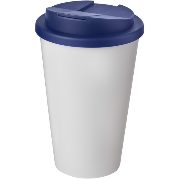 Gobelet isolant Americano® 350ml avec couvercle anti fuites - Blanc / Bleu