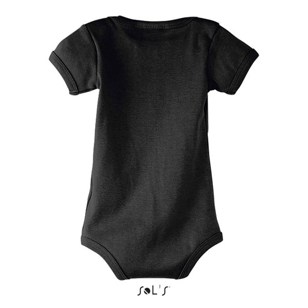 Sol's Bambino otroški bodi bombažna rebra 180 - Črna / 2XS