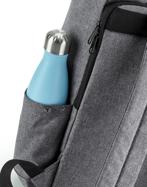 Recycled Twin Handle Roll-Top Laptop Backpack - Grey Marl / ONE SIZE