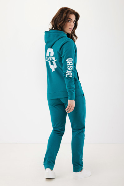 Sweat à capuche en coton recyclé Iqoniq Jasper - Verdigris / XXL